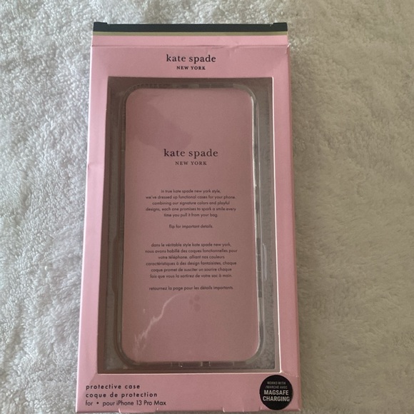 Kate Spade Protective Case for iPhone 13 Pro Floral/Gold/Crystal - Picture 2 of 2